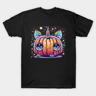 Cute Unicorn Pumpkin Funny Halloween Costume T-Shirt